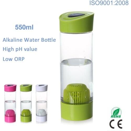 550ml pH 8-10 ORP -100mv to -300mv Portable Hydrogen Bottle Water Filters Alkaline Water Ionizer bottle