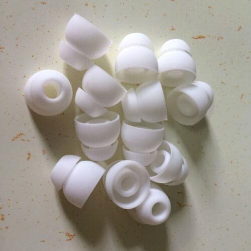 Aipinchun 5 Pairs White Color Replacement Two Layer Silicone In-Ear Earphone Earbuds Headset Eartips Earplug Ear Pads M size