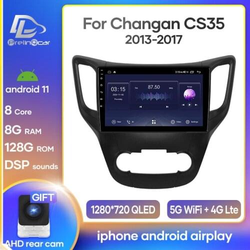 Prelingcar Android 9.0 For Changan CS35 2013-2018 Car Radio Multimedia Video Player GPS Navigation NO DVD 2 Din Octa-Core 4G DSP