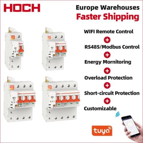 HOCH ZJSB9-80Z Tuya(Smart Life)WIFI Circuit Breaker energy monitoring Timer Remote Control Automatic Intelligent Switch FACTORY