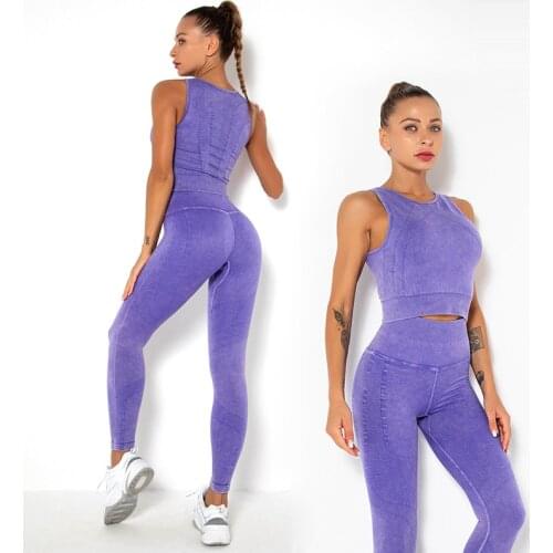 Seamless Yoga Set Workout Clothes For Women Gym Set 2 Piece Sports Suit Sports Bra High Waist Leggings Women Gym Clothing