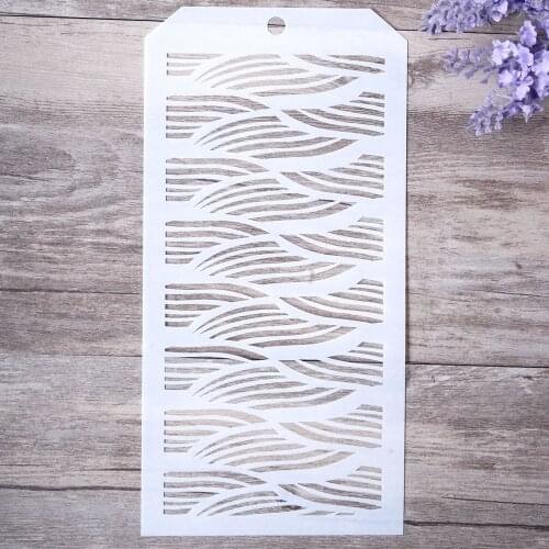 12*24 cm DIY Craft Seamless Wavy Stencil for Painting Scrapbooking Stamping Stamps Album Decorative Embossing Paper Cards