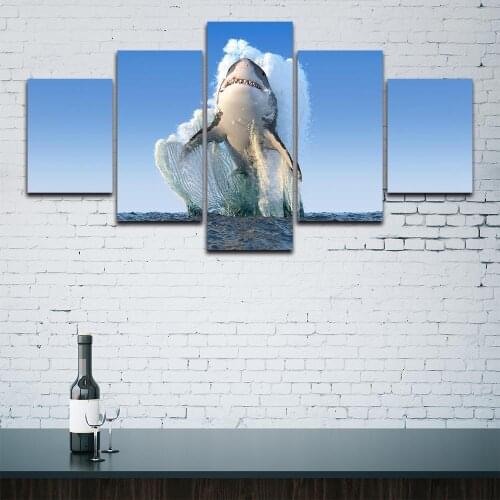 No Frame HD Home Decoration Printing Shark Poster Canvas Wall Art Oil Painting Living Room Decoration