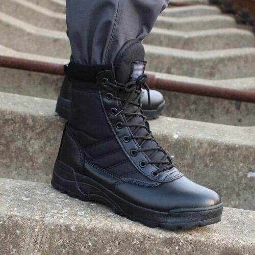 Army Boot Men Desert Tactical Military Boots Mens Work Safty Shoes Zapatos De Mujer Zapatos Ankle Lace-up Combat Boots 889