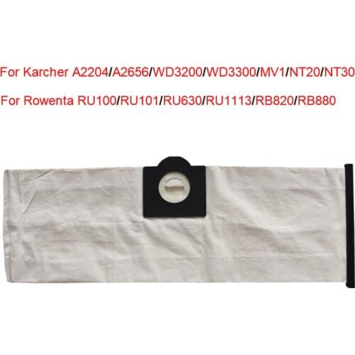 Washable Dust Bag Reuse Paper Filter Bags For Rowenta RU100 Karcher A2204 WD3200 Vacuum Cleaner Robot Spare Parts Accessories