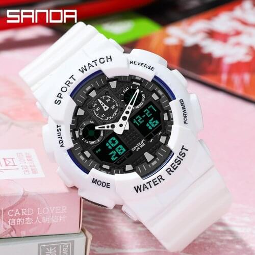 Dual display Watches Men Luxury Brand SANDA Watch Men Mechanical Mens Automatic Army Watches Waterproof Calendar Wristwatch