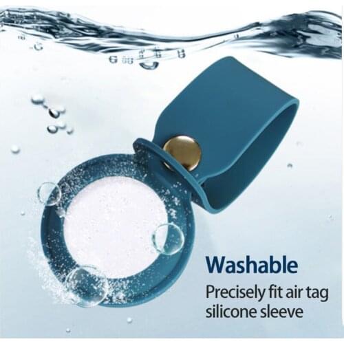 Case For Apple Airtags Location Tracker Protector Silicone Cover For Air Tags 2021 Durable Solid Buckle Antilost Protective Capa