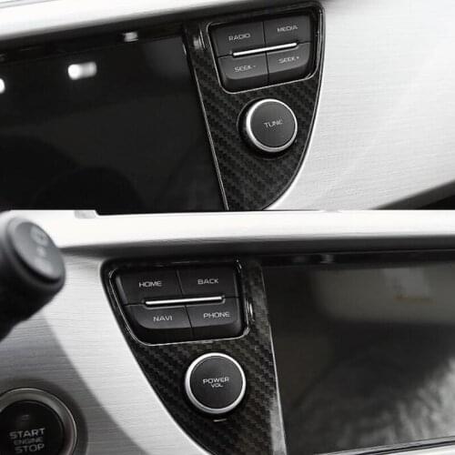 For Proton X70 2018 2019 ABS Carbon Fibre Accessories Car Screen Switch Button Frame Panel Cover Trim Car Styling 2pcs