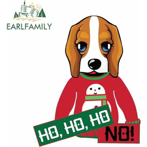 EARLFAMILY 13cm x 10.5cm For Dog Ugly Christmas Fine Car Stickers Anime Decal Funny Graffiti Sticker Waterproof Decoration
