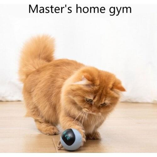 Electric LED Self Rotating Escape Ball Smart Interactive Cat Toy Dog Toys USB Rechargeable Kitten Training Toy