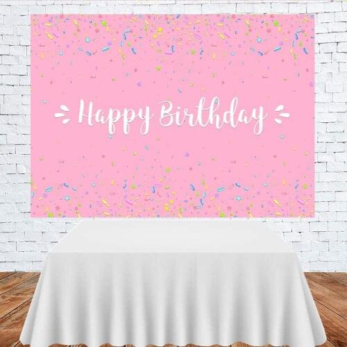 Pink Donut Party Backdrop Sweet Girl Happy Birthday Background Donut Grow Up Newborn Baby Party Decorations Cake Table Banner