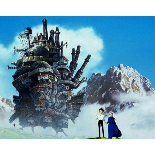 Howls moving Castle Cartoon Anime Art Film Print Silk Poster Home Wall Decor 24x36inch