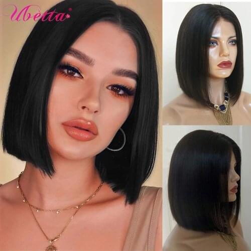 Short Bob Wigs Non Lace Front Natural Human Hair Wig Brazilian Remy Short Wig Full Machine Made Brazilian Wigs For Black Women