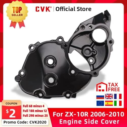 CVK Engine Cover Motor Stator Cover CrankCase Side Cover Shell For Kawasaki ZX-10R 2006 2007 2008 2009 2010 ZX10R ZX 10R 06-10