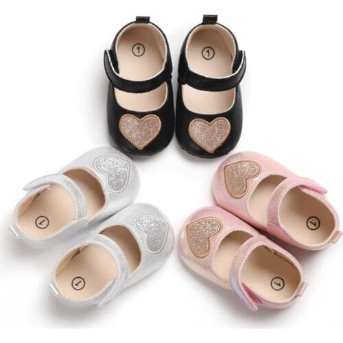 Fashion Baby Shoes PU Girl Toddler Shoes Newborn First Walkers Lovely Baby Booties Kids Anti-Slip Sneakers