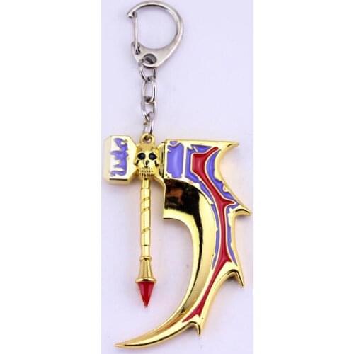 MQCHUN Hot Game DOTA 2 Broken Bone Hammer Weapon Metal Keychains Skull Dota2 Keyrings For Men Car Gift Llaveros Hombres -50