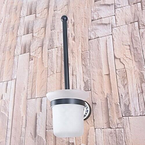 Wall Mounted Black Oil Rubbed Antique Brass Bathroom Toilet Brush Holder Set Bathroom Accessory Single Glass Cup mba764