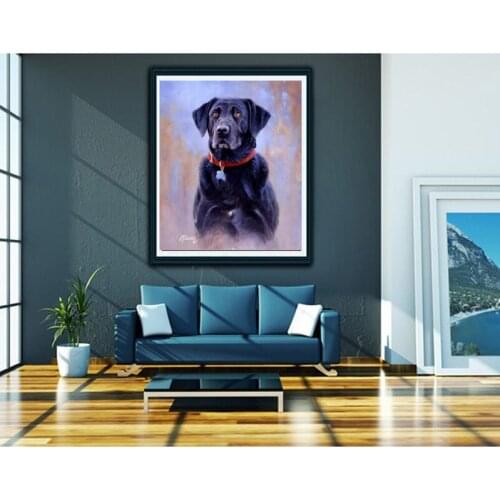 New 5D DIY Diamond Painting labrador dog Full Square Rhinestone Drill Diamond Embroidery Sale Mosaic Home Decor wholesale FG1218