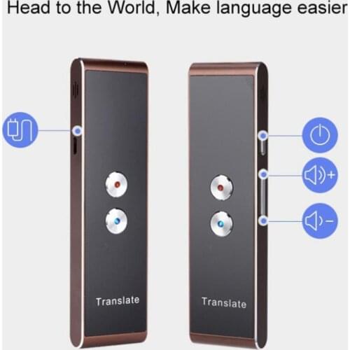 Portable T8 Smart Voice Speech Translator Two-Way Real Time 30 Multi-Language Translation For Learning Travelling Business Meet