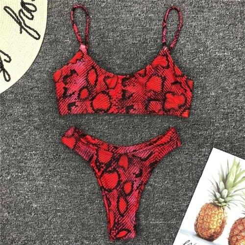 Sexy Leopard Micro Bikini Set Women Push Up Bra Thongs Biquini High Cut Swimwear Mini Swimsuit Female Bathing Suit