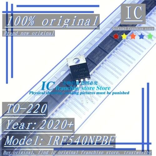 2020+ 100% Brand new original 10PCS IRF540NPBF IRF540N TO-220 N-channel 100V 33A MOS field effect transistor