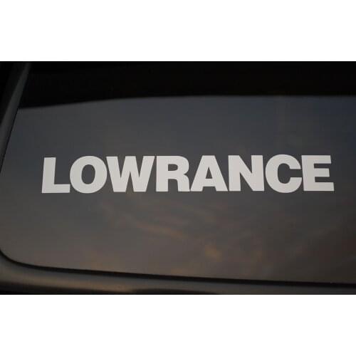 For Lowrance Vinyl Sticker Decal (V208) Fishing Lure Swimbait Boat Choose Color&Size Car Styling