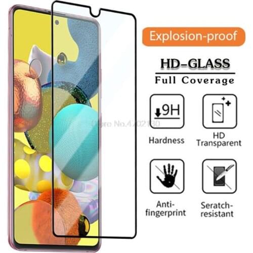 For Samsung Galaxy A12 A32 A52 A72 A51 A71 M31 M20 M10 M51 M01 A31 Tempered Glass Full Cover Screen Protector Glass