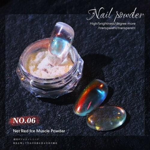 1 Box Holographic Laser Nail Glitter Powder Nail Glitter Aurora Sparkly Gold Silver Nail Fine Glitter Dust DIY Nail Art Decor