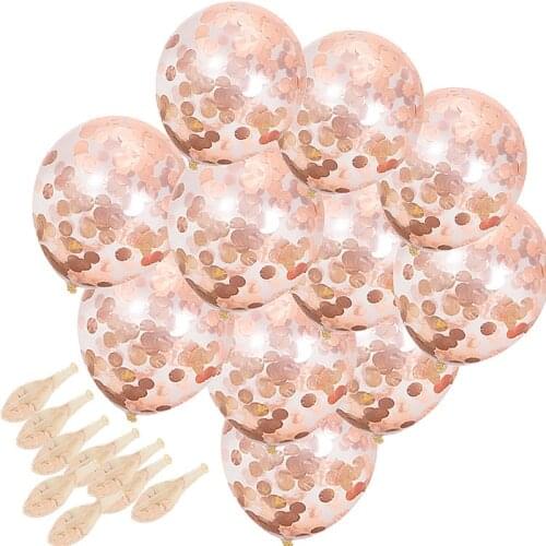20pcs rose gold balloon sequined balloon set wedding golden birthday party decoration balloons floating sequined latex balloons