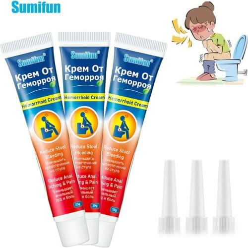 3pc Sumifun Chinese Herbal Hemorrhoids Cream Effective Treatment Internal Hemorrhoids Piles External Anal Fissure Ointment P1223