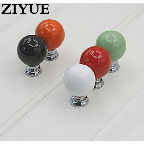 4PCS/LOT Free Shipping European Modern Simple Single Hole Ceramic Cabinet Drawer Handle