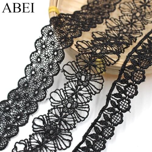 5yards/lot Diy Chocker Jewelry Ribbon Ornaments Embroidery Black Lace Trimming Garments Edge Decoration Accessories