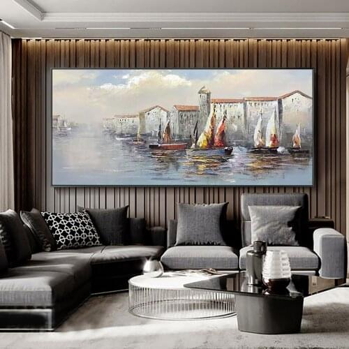 Abstract Landscape Handmade Oil Painting On Canvas Home Living Room Pictures Modern Wall Art Paintings 100% Handpainted Mural