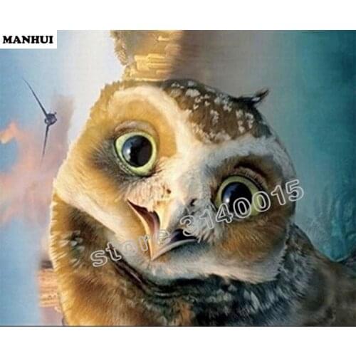 Diamond Embroidery owl Mosaic Crystal Square Diamond rhinestone full Diamond Painting 5d DIY Sticker Decoration Paintings BFC085