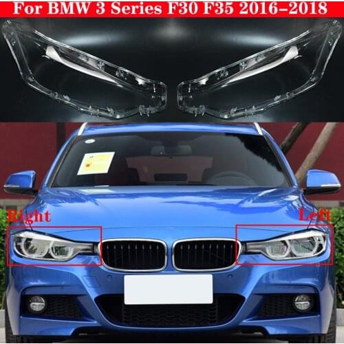 Car Front Headlight Cover for BMW 3 Series F30 F35 2016-2018 318i 320i 330i Headlamp Lampcover Head light glass Lens Shell Caps