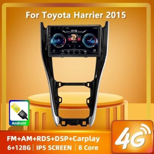 PEERCE Android 10.0 Car DVD GPS Navigation Player Deckless Car Stereo For Toyota Harrier 2015 Radio Headunit