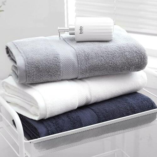 Plain Combed Cotton Bath Towels for Adults Solid Color Soft Thick Bathroom Hair Towel Quick-Dry Beach Towel 100% Cotton