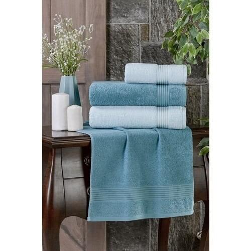 Bemucci Cotton 100% 50x90 + 70x140 4'lü Towel Set-Arola
