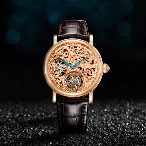 Seagull Mens Watch Tourbillon Luxury Mechanical Watch Hollow Mechanical Watch ST8080GKA Tourbillon Series