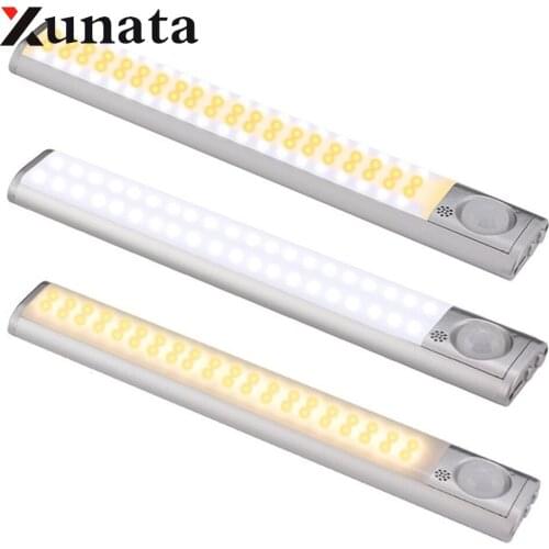 Human Body Motion Sensor USB Charging Induction Night Light LED Under Cabinet Light Kitchen Wardrobe Stair Wall Lamp