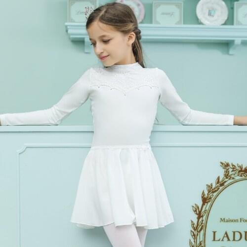 Children Dancing Skirt Kids Dance Practice Chiffon Suit Girls Chisen Dance Short Wear B-6387