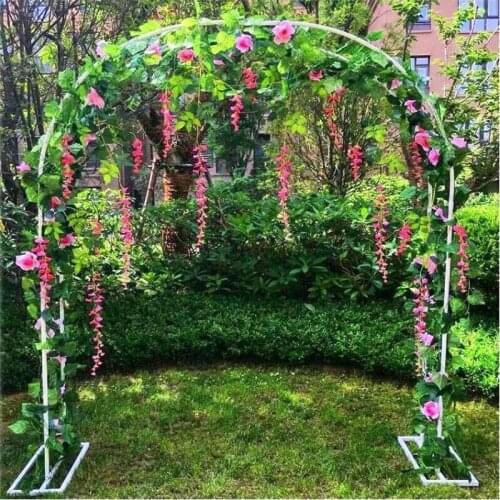 DIY Wedding Outdoor Double Arch Door Wrought Iron Home Garden Party Christmas Decor Backdrop Stand Decoration Flower Arches
