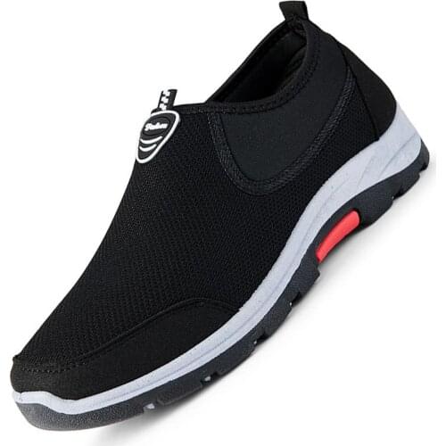 Big Size Breathable Slip-on Man Sneakers Mens Sports Shoes Running Sneakers Men Sport Shoes Black Trainers 2021 Tennis GMB-1929