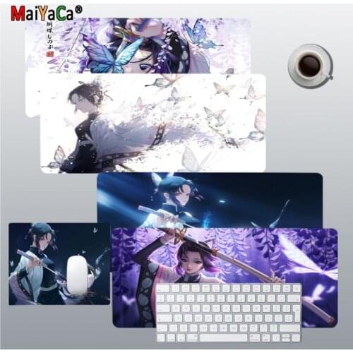 Demon Slayer Kochou Shinobu Gamer Speed Mice Retail Small Rubber Mousepad Size For Keyboards Mat Mousepad For Boyfriend Gift