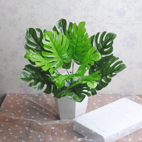 1Pc Monstera Leaves Office Home Artificial Plant Simulation Fake leaves Home Decoration Photography Props Background Accessories