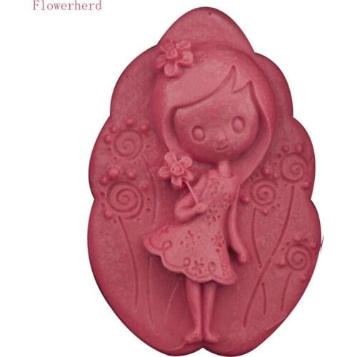 Soap Making DIY Silicone Mold Sunshine Girl Handmade Soap Mold Pudding Silicone Mold Chocolate Cake Mold Cake Decor Pastry Tools