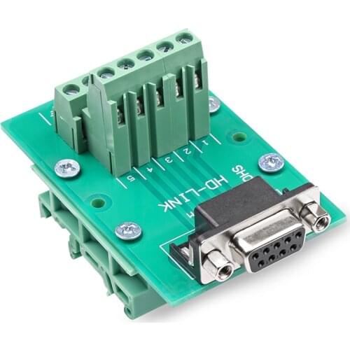 Terminal Board D-SUB DB9 Female/Male Terminal Block Breakout Board Connector