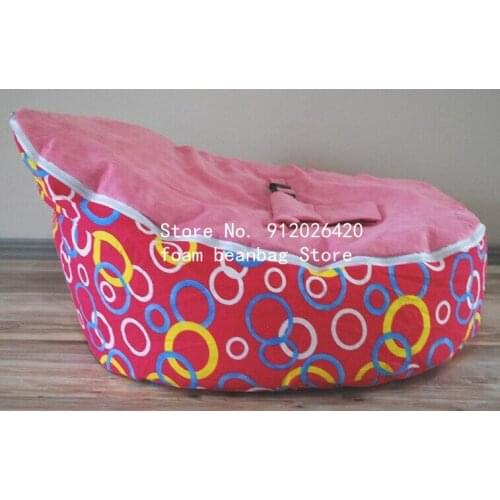 Circle pink rings Premium Quality Striped Designs Beanbags Newborn Portable Bean Bag without Fillings