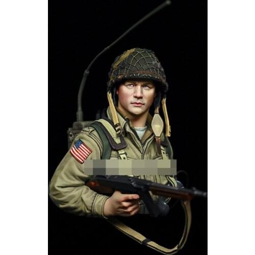1/10 Resin Model Bust GK US Airborne Radio Operator CARENTAN 1944 World War II Military theme Unassembled and unpainted kit