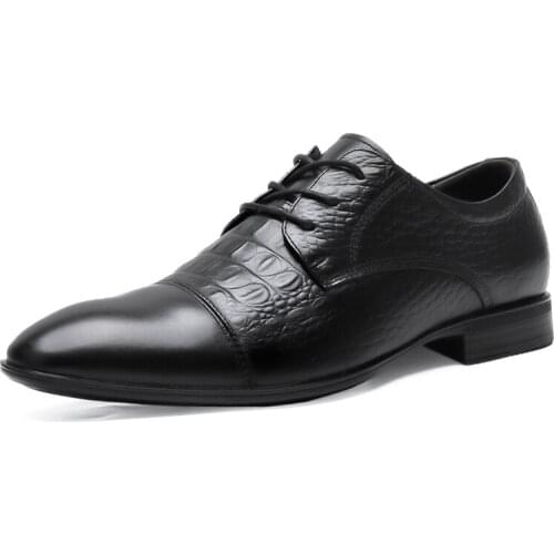 Fashion Business mens Dress shoes Genuine leather shoes men formal shoes office oxford shoes for men shoes leather Large size 50